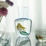 Lobmeyr High Seas Hand-Painted Crystal Carafe and 6 Tumblers