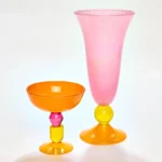 Gather - Tall Footed Vase in Hot Pink - Image 3