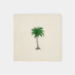 La Gallina Matta - Palm Embroidered Linen Cocktail Napkins (Set of 4) - Image 3