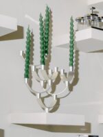 Matt silver-plated Candelabra - Zanetto - Image 2