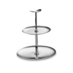 Silver-plated two-tier stand Aquarius - Zanetto